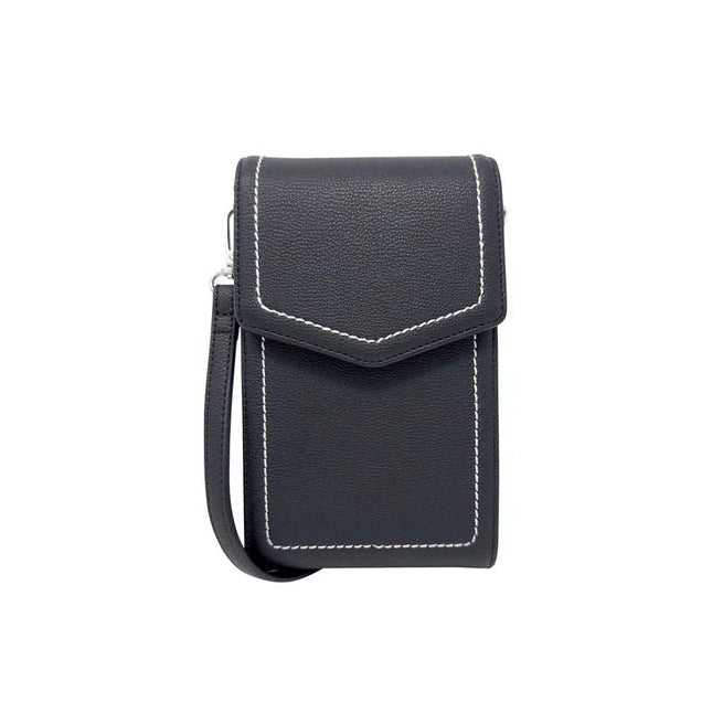 Black crossbody bag on a white background - okotoks hc pharmacy