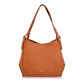 Brown handbag on a white background - okotoks hc pharmacy