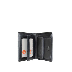 Black wallet with card slots on a white background - okotoks hc pharmacy