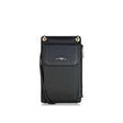 Black phone pouch with gold accents on a white background - okotoks hc pharmacy