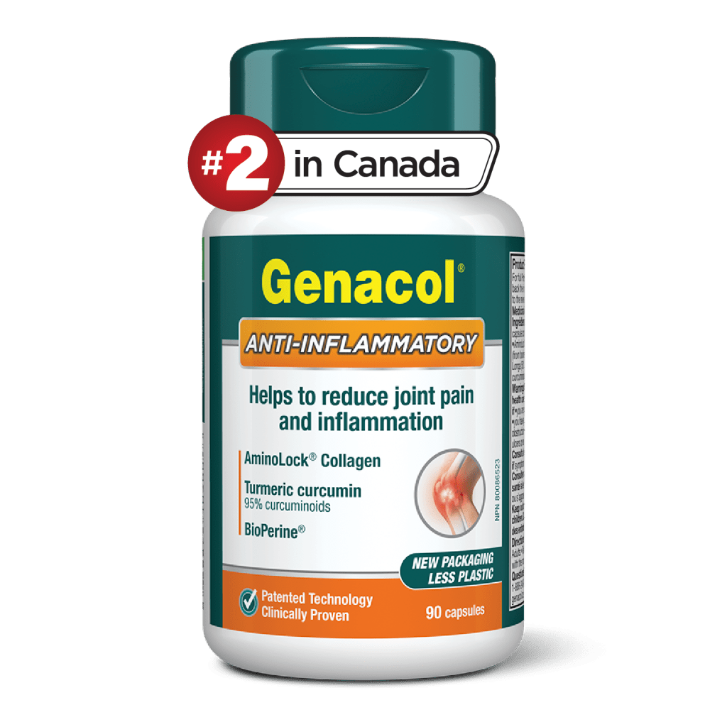 Genacol Anti-Inflammatory supplement bottle on a white background - okotoks hc pharmacy