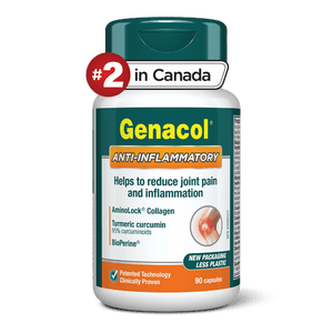 Genacol Anti-Inflammatory supplement bottle on a white background - okotoks hc pharmacy
