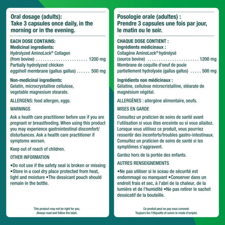 Drug label with text on a green background - okotoks hc pharmacy