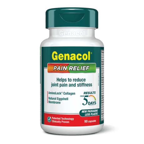 Genacol Pain Relief supplement bottle on a white background - okotoks hc pharmacy