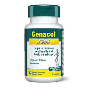 Genacol Plus supplement bottle on a white background - okotoks hc pharmacy