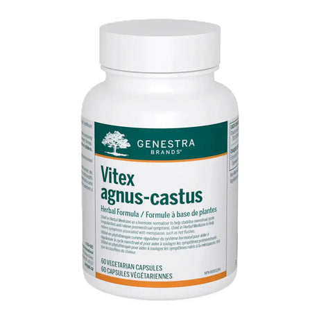 Genestra Vitex agnus-castus supplement bottle on a white background - okotoks hc pharmacy
