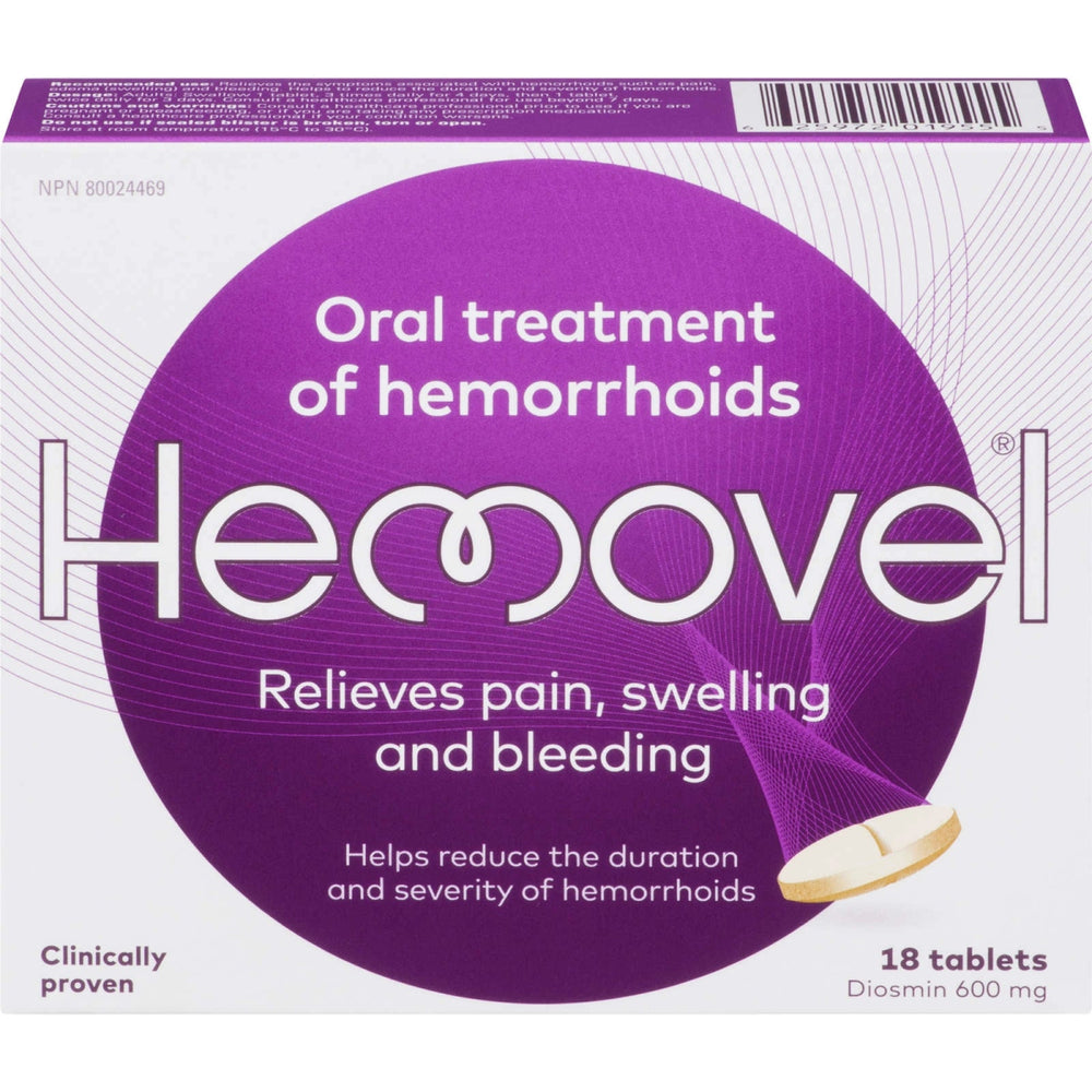 Hemovel Oral Treatment for Hemorrhoids 600MG - okotoks hc pharmacy