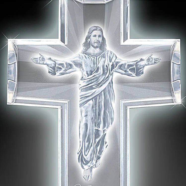 Cross with a figure of Jesus in the center on a dark background - okotoks hc pharmacy