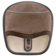Brown massage HoMedics Air Compression + Shiatsu Foot Massager with Heat with a suede-like top section, a beige mesh lower section, and a central control panel with buttons.- okotoks hc pharmacy