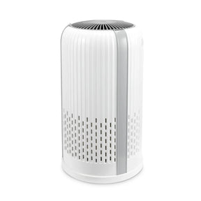 White air purifier with a perforated design on a white background - okotoks hc pharmacy