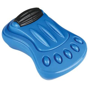 Blue foot-shaped device with a black top on a white background - okotoks hc pharmacy