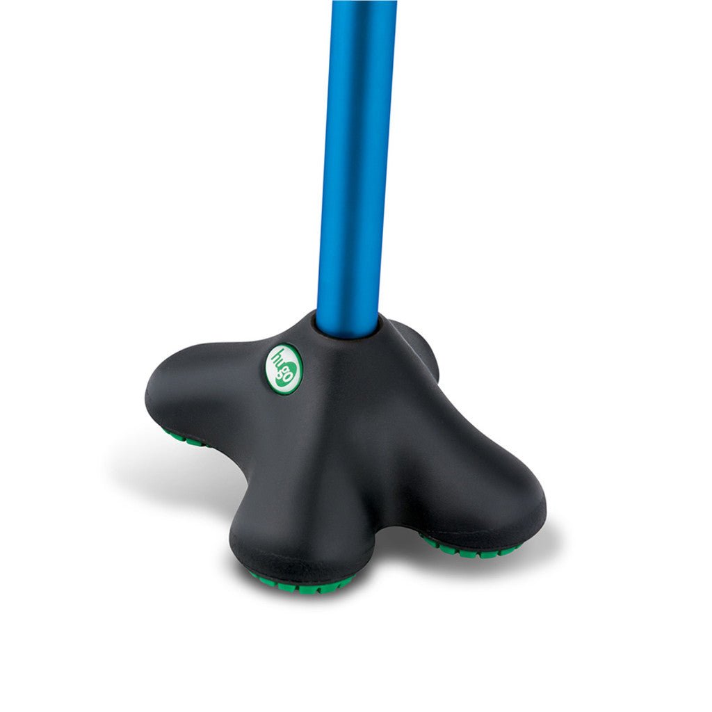 Black stand with blue top on a white background - okotoks hc pharmacy