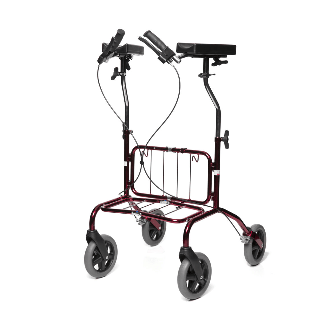 Rollator with arm rests and wheels on a white background - okotoks hc pharmacy