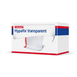Box of Hypafix transparent adhesive bandages with Leukoplast branding on a white background - okotoks hc pharmacy