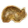 Decorative wooden bowl with intricate carvings on a white background - okotoks hc pharmacy