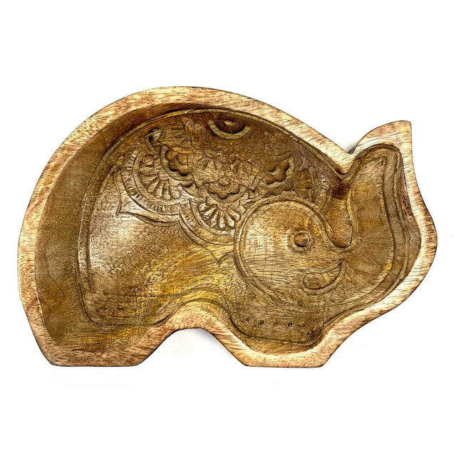 Decorative wooden bowl with intricate carvings on a white background - okotoks hc pharmacy