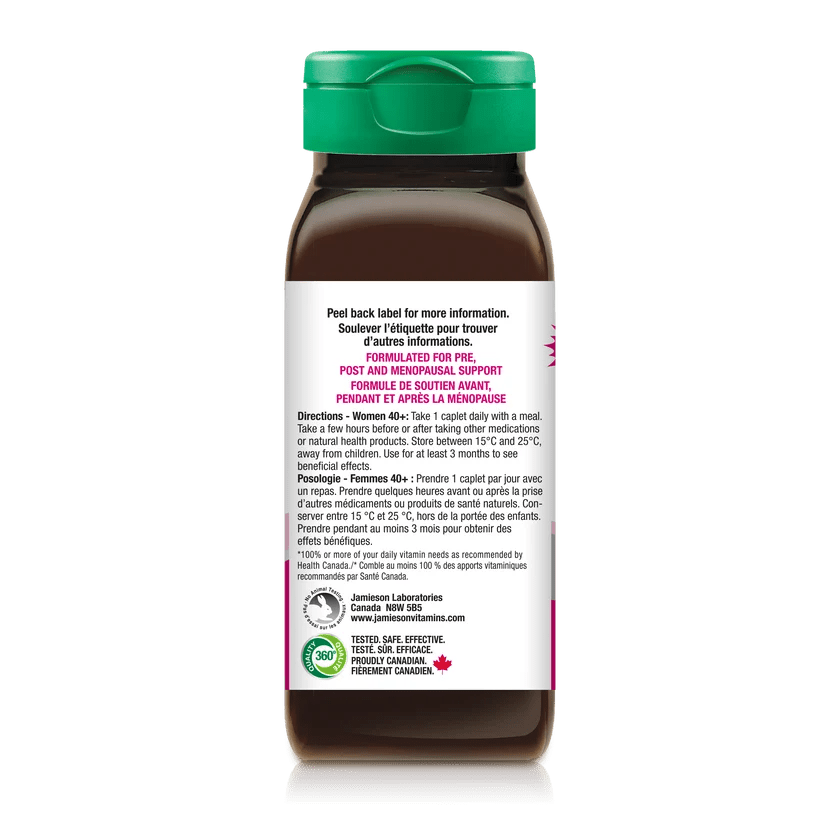 A dark amber brown bottle of Gerson Laboratories post and menstrual support capsules with a green flip-top cap, shown on a white background with a slight shadow. - okotoks hc pharmacy