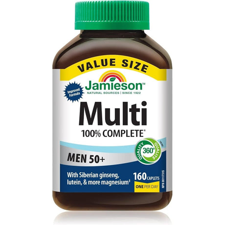 Jamieson 100% Complete Multi Men 50+ 160 Caplets - Okotoks HC Pharmacy