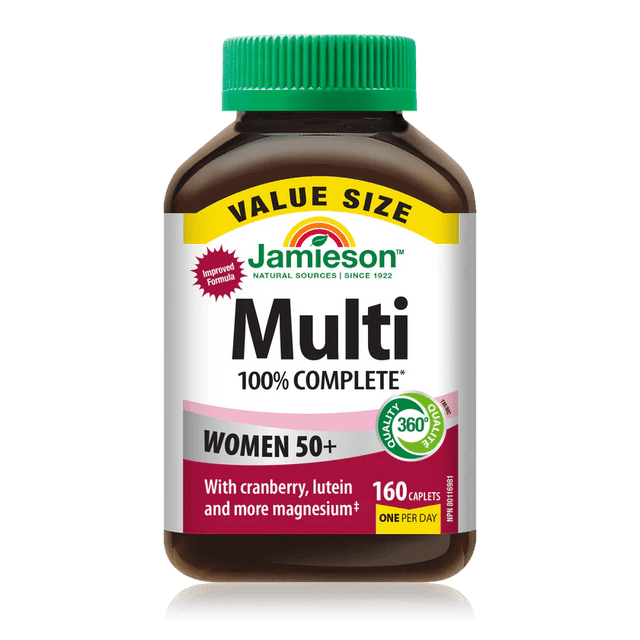Jamieson 100% Complete Multi Women 50+ 160 Caplets - Okotoks HC Pharmacy