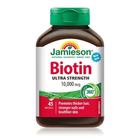 Jamieson biotin 10000mcg 45 softgels - Okotoks HC Pharmacy