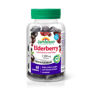 Jamieson Elderberry Cold & Flu with Echinacea & Ginger 60 Gummies - Okotoks HC Pharmacy