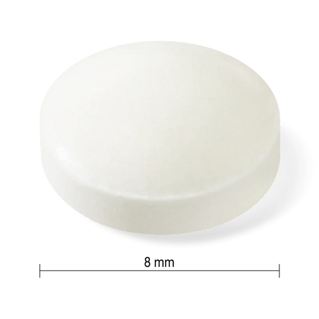 White circular object with a measurement label indicating 8 mm on a white background - Okotoks HC Pharmacy