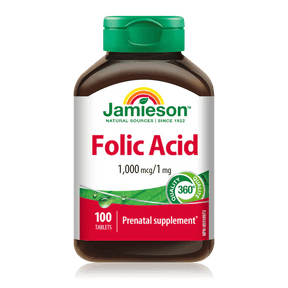 Jamieson folic acid 1mg 100 tablets - Okotoks HC Pharmacy