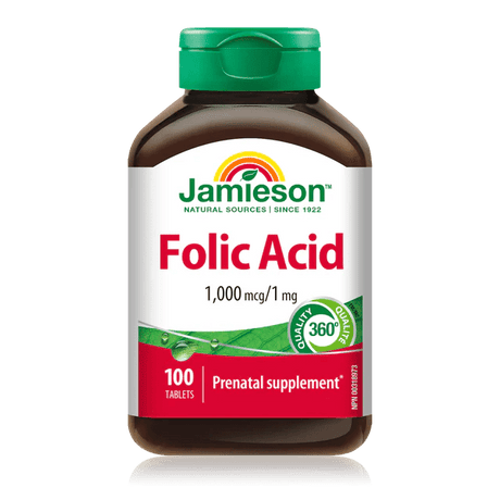 Jamieson folic acid 1mg 100 tablets - Okotoks HC Pharmacy