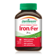 Jar of Jamieson Iron supplement on a white background - Okotoks HC Pharmacy