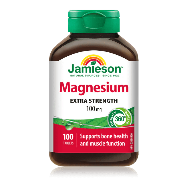 Jamieson magnensium extra strength 100mg 100 tablets - Okotoks HC Pharmacy