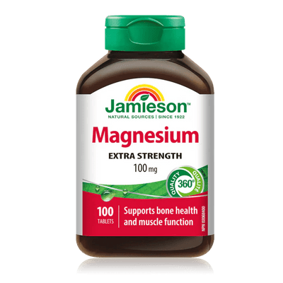 Jamieson magnensium extra strength 100mg 100 tablets - Okotoks HC Pharmacy
