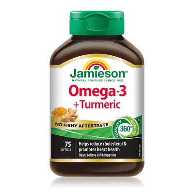 Jamieson omega 3 and tumeric 75 softgels - Okotoks HC Pharmacy