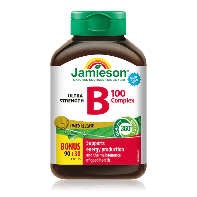 Jamieson vitamin b100 complex timed release 90+30 caplets - Okotoks HC Pharmacy