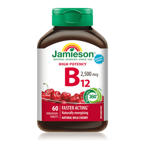 Jamieson vitamin b12 fast dissolving 2500mcg 60 tablets - Okotoks HC Pharmacy