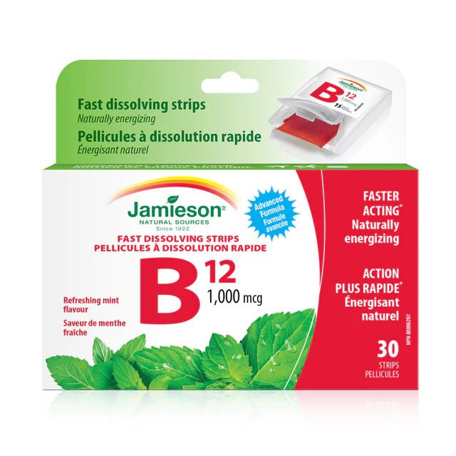 Jamieson vitamin b12 quick dissolve 30 strips - Okotoks HC Pharmacy