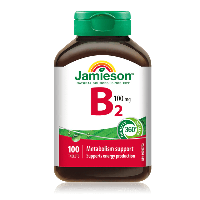 Jamieson vitamin b2 100mg 100 tablets - Okotoks HC Pharmacy
