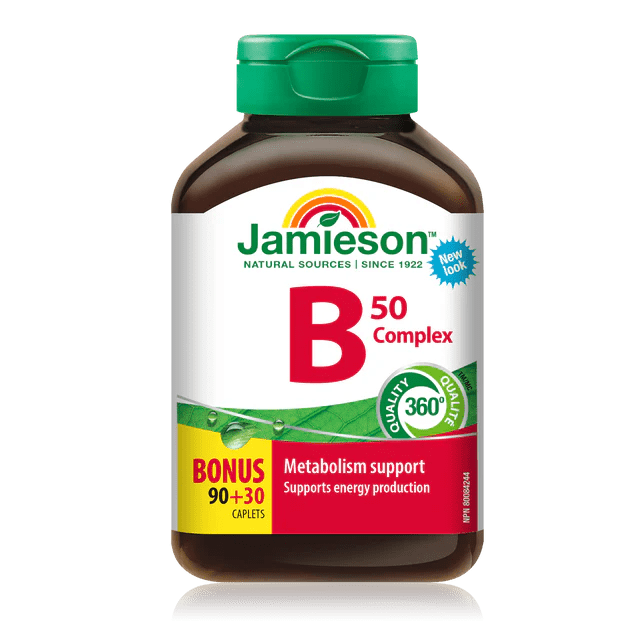 Jamieson vitamin b50 complex 90+30 caplets - Okotoks HC Pharmacy