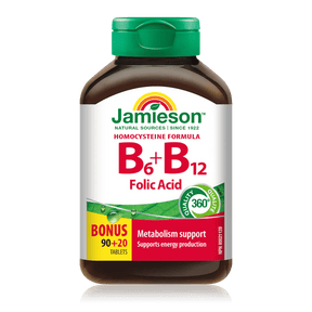 Jamieson Vitamin B6 + B12 & Folic Acid - 90+20 Tablets - okotoks hc pharmacy