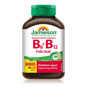 Jamieson Vitamin B6 + B12 & Folic Acid - 90+20 Tablets - okotoks hc pharmacy
