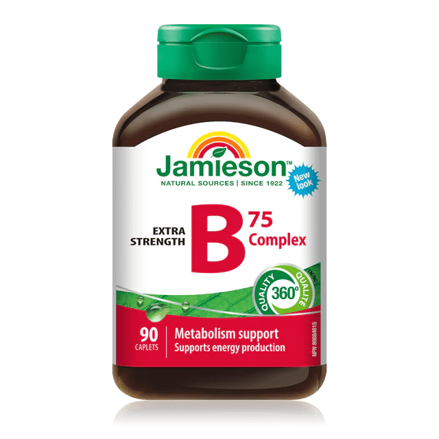 Jamieson vitamin b75 complex extra strength 90 caplets - Okotoks HC Pharmacy