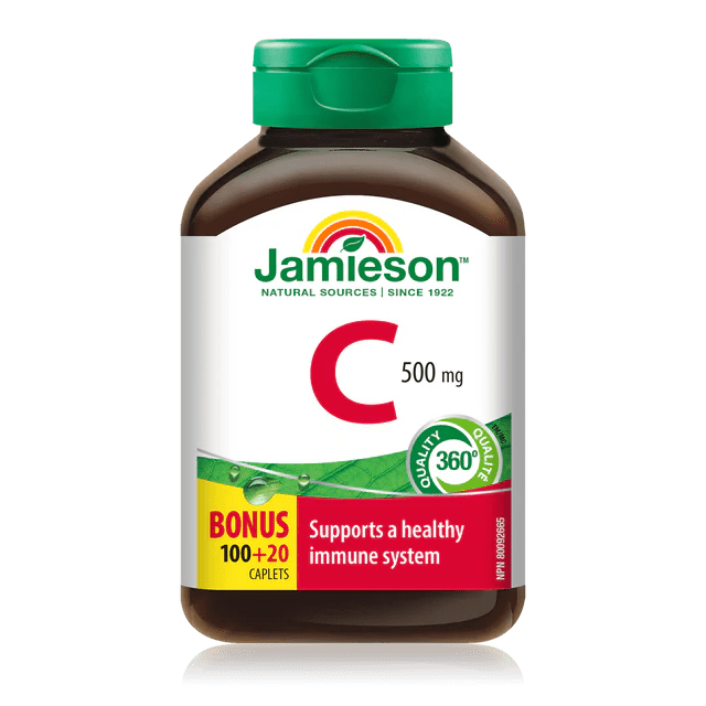 Jamieson vitamin c 500 mg caplets 100+20 - Okotoks HC Pharmacy