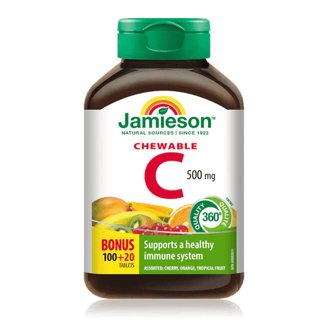 Jamieson vitamin c chewables assorted 100+20 tablets - Okotoks HC Pharmacy
