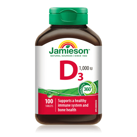 Jamieson vitamin d3 1000iu 100 tablets - Okotoks HC Pharmacy