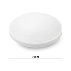 White tablet with dimensions labeled on a white background - okotoks hc pharmacy