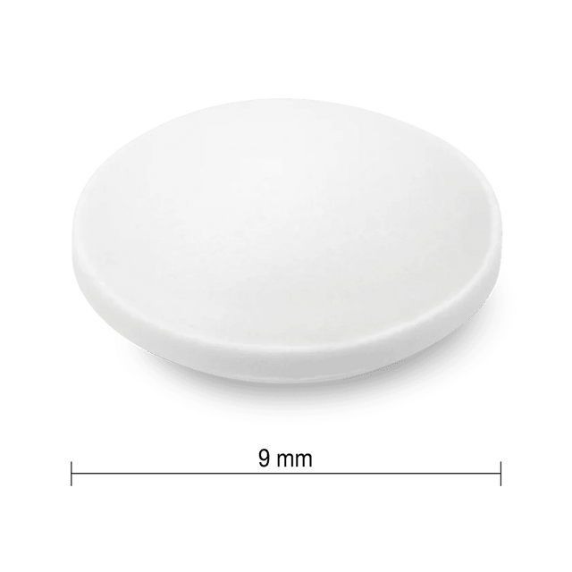 White tablet with dimensions labeled on a white background - okotoks hc pharmacy