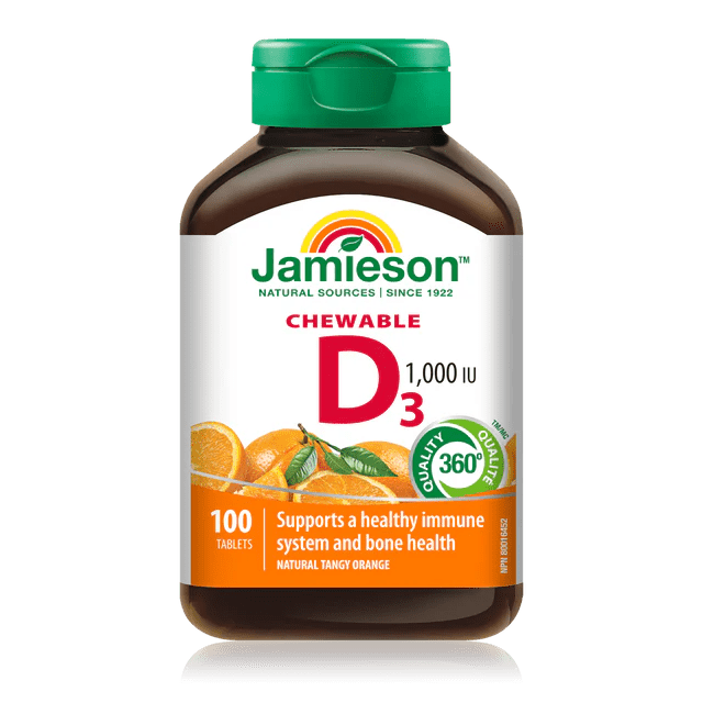 Jamieson vitamin d3 chewable orange 1000iu 100 tablets - Okotoks HC Pharmacy