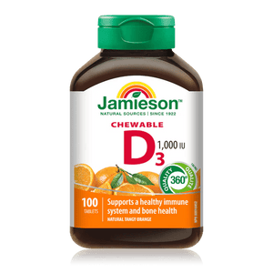 Jamieson vitamin d3 chewable orange 1000iu 100 tablets - Okotoks HC Pharmacy