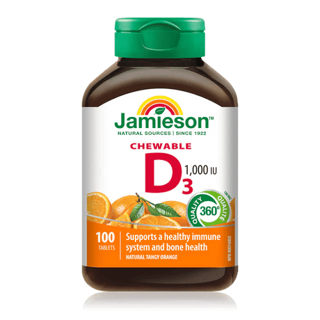 Jamieson vitamin d3 chewable orange 1000iu 100 tablets - Okotoks HC Pharmacy