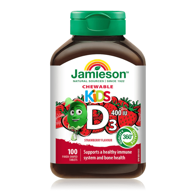 Jamieson vitamin d3 chewable kids 100 tablets - Okotoks HC Pharmacy