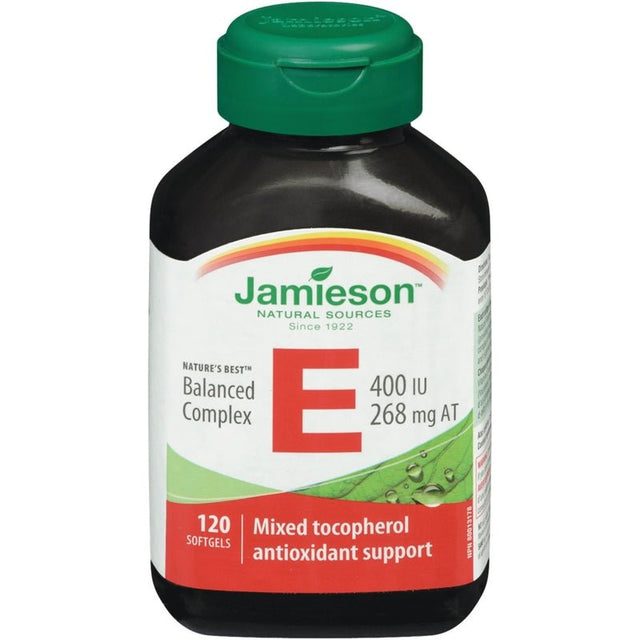 Jamieson vitamin e balanced complex 400iu 120 softgels - Okotoks HC Pharmacy